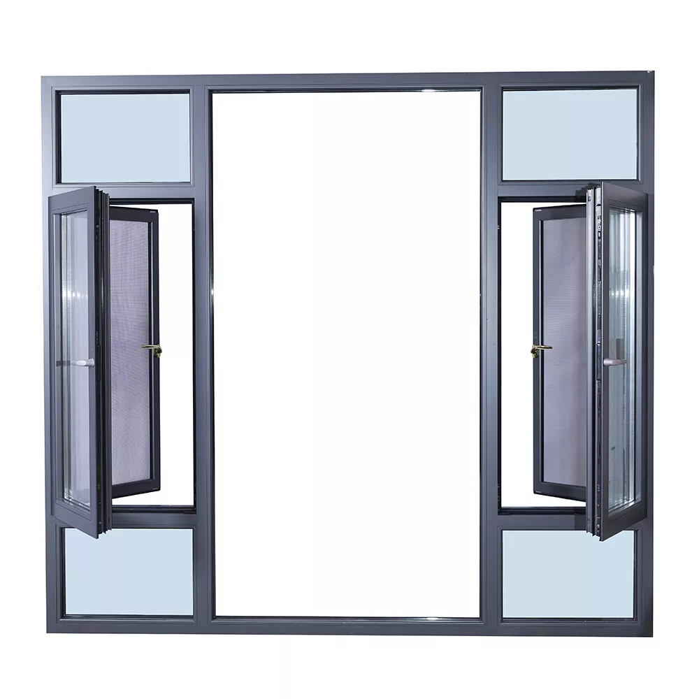 Isolierte Aluminium-Fensterblende mit integriertem inneren Schiebefenster