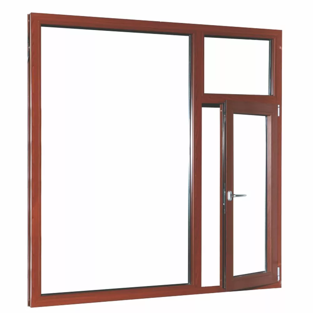 Isoliertes Aluminiumfenster mit horizontaler Öffnung und Aufhängung nach unten